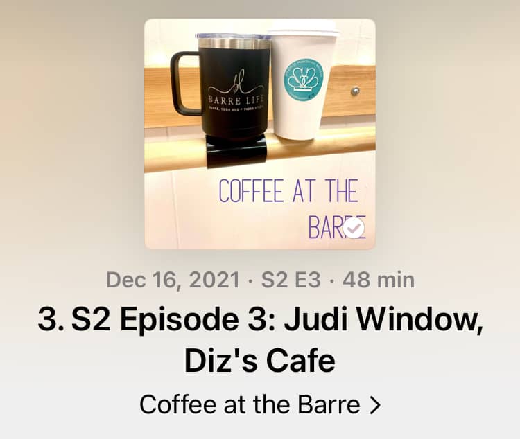 Coffee at the Barre_Judi Window at Diz's Cafe